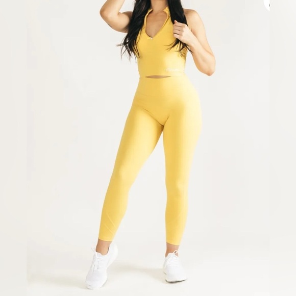 Alphalete Pulse Surge Legging - Citrus Sz L - Picture 1 of 11